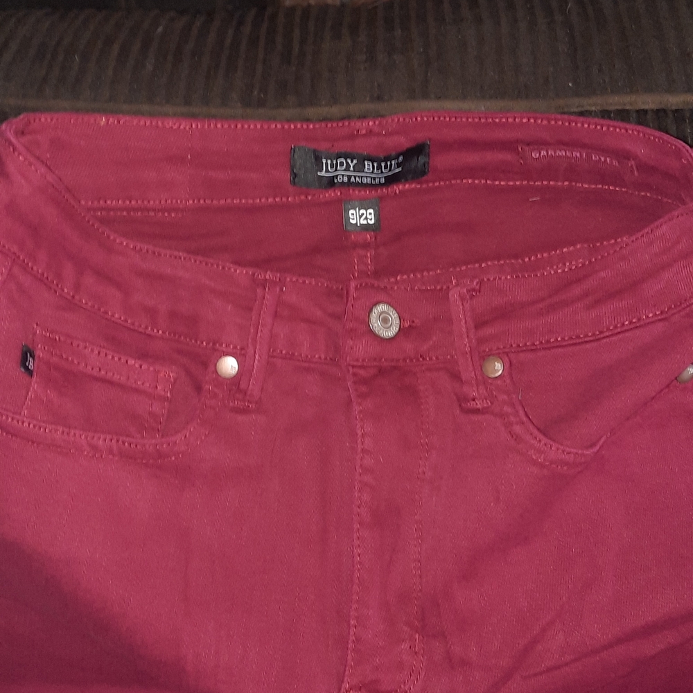 Judy Blue Vibrant Red Denim